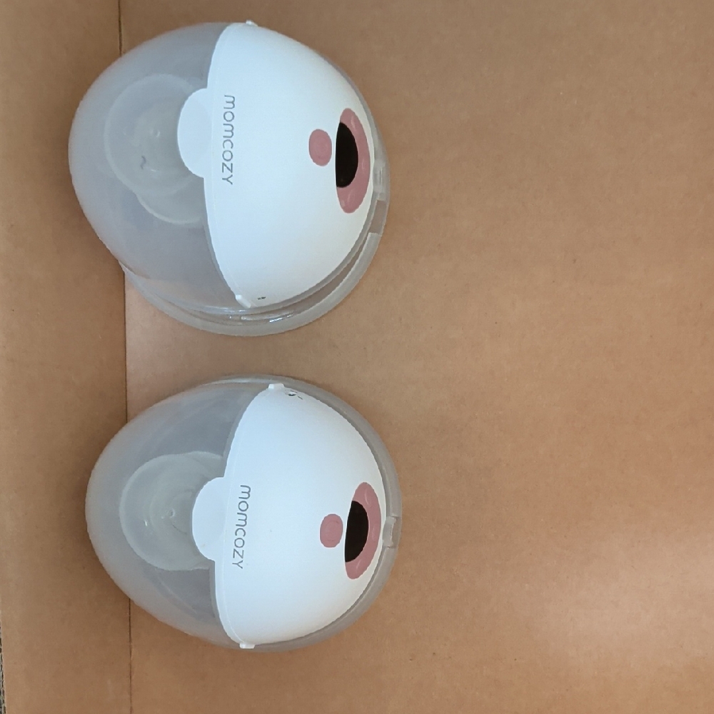 Momcozy Breast Pump Accessories - White with Pink Accents (Pair)